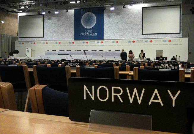 Norge sitt bord under COP15 Copenhagen