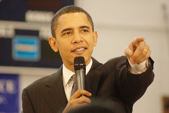 Barack Obama som peker