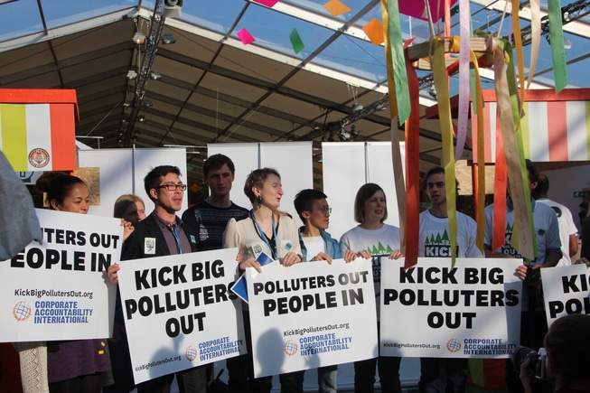 Demonstrasjon med miljøorganisasjoner