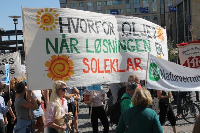 Protest imot oljen med Naturvernforbundet