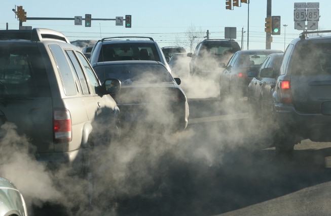 biler forurensning co2 gass eksos