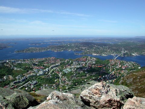 Utsikt fra Lyderhorn. Bilde: Svein Magne Tunli