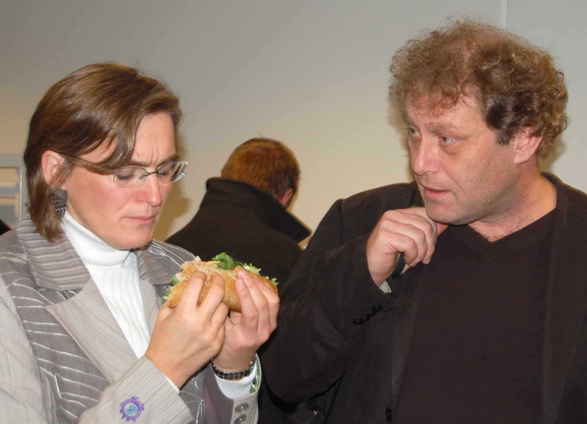 Ellen Hambro, Miljødirektoratet, og Frederic Hauge, Bellona, 2008. Foto Kristian Skjellum Aas