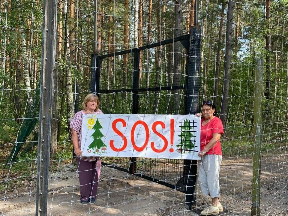 Protest against “preoccupation” by business with the forest in Smorodino in Sengileevsky district.