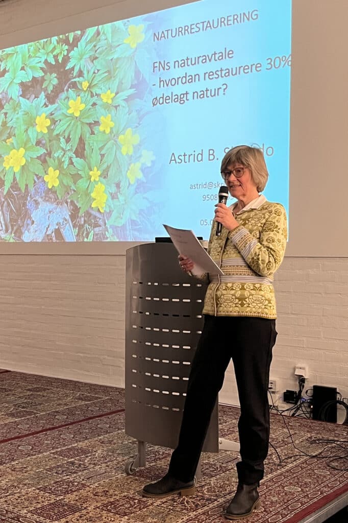 Kari Balke Øiseth presenterer dagens foredragsholder