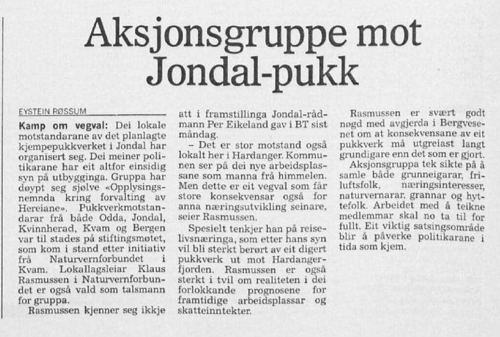 Aksjonsgruppe mot Jondal-pukkverk