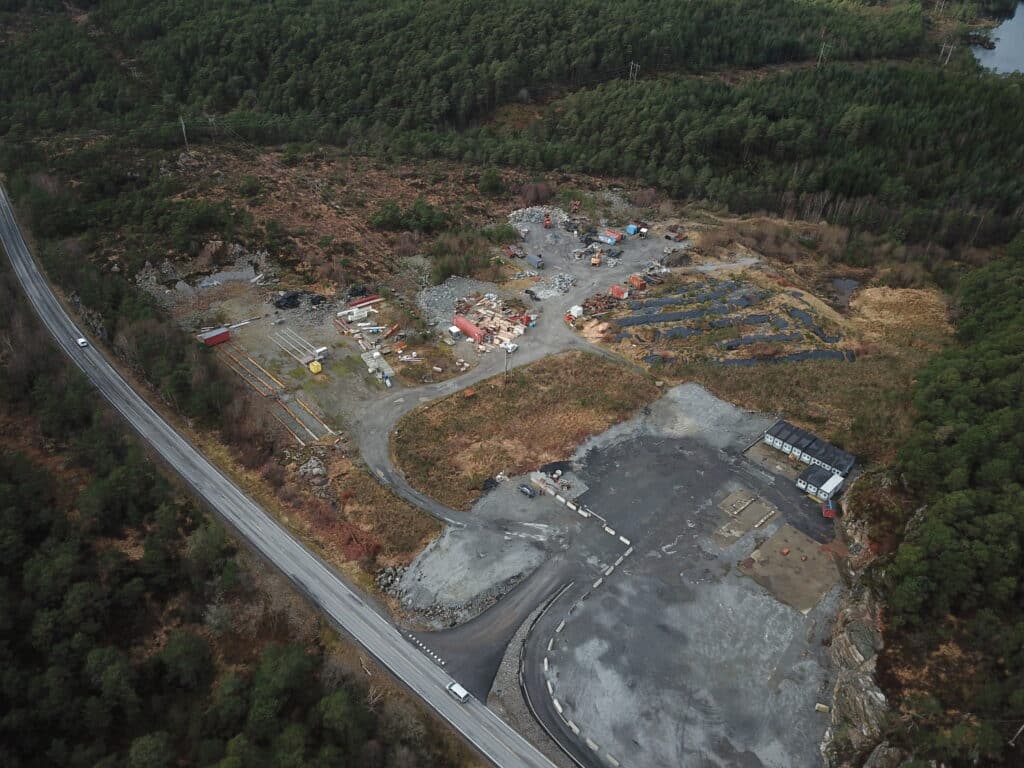 Askøytippen fotografert fra luften