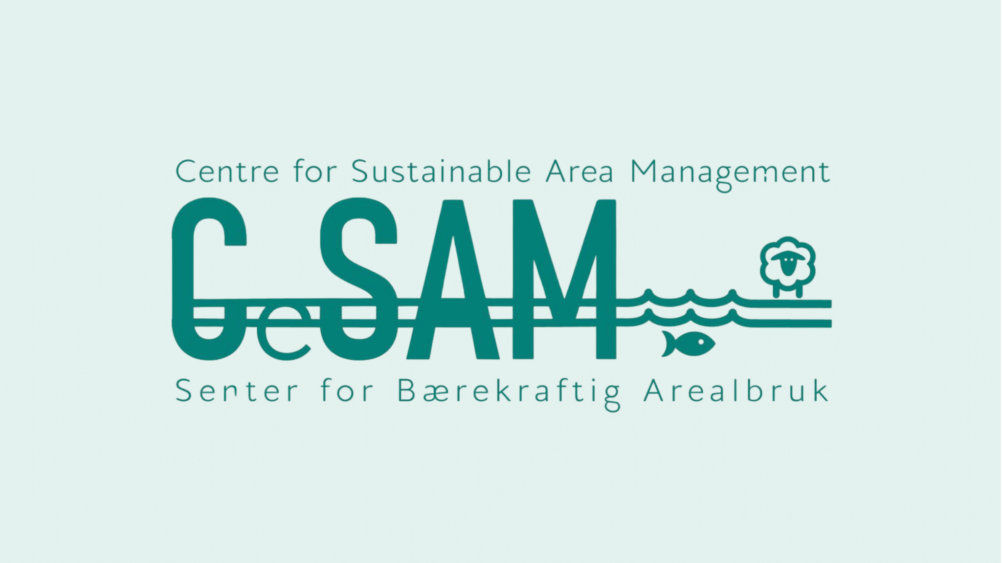 Logoen til CeSAM med lysegrønn bakgrunn