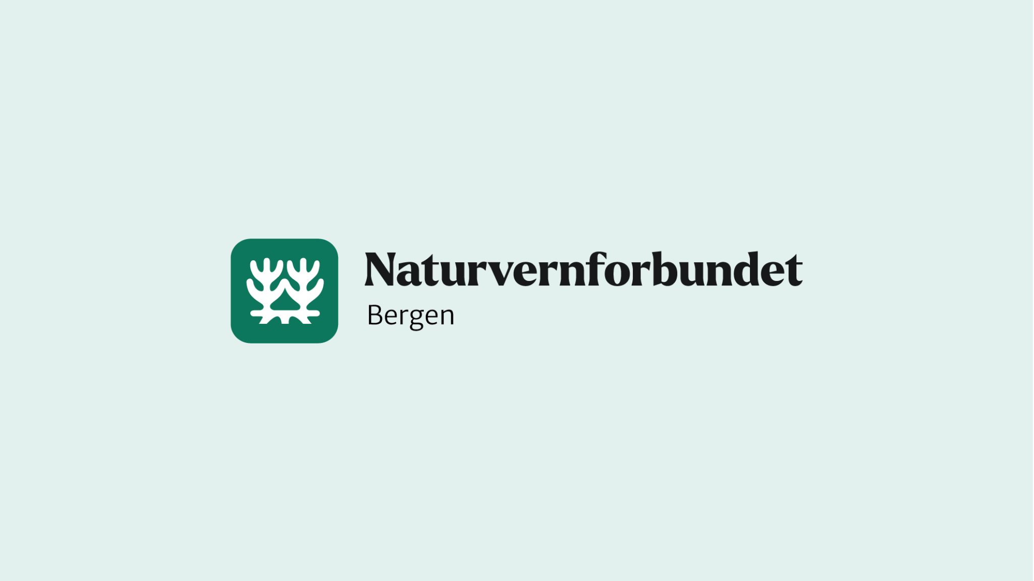 Grønt banner med logoen til Naturvernforbundet Bergen