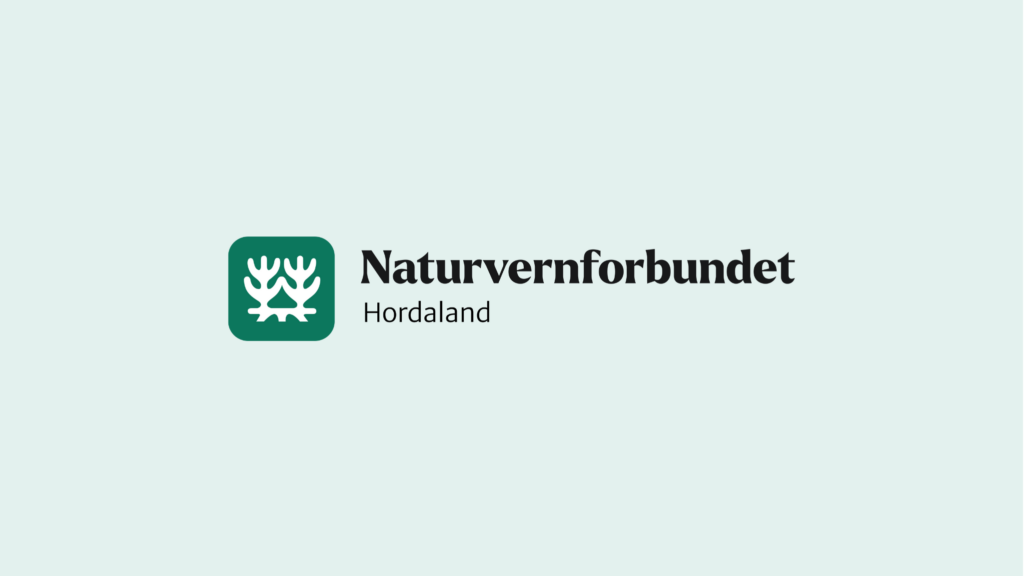 Grønt banner med logoen til Naturvernforbundet Hordaland