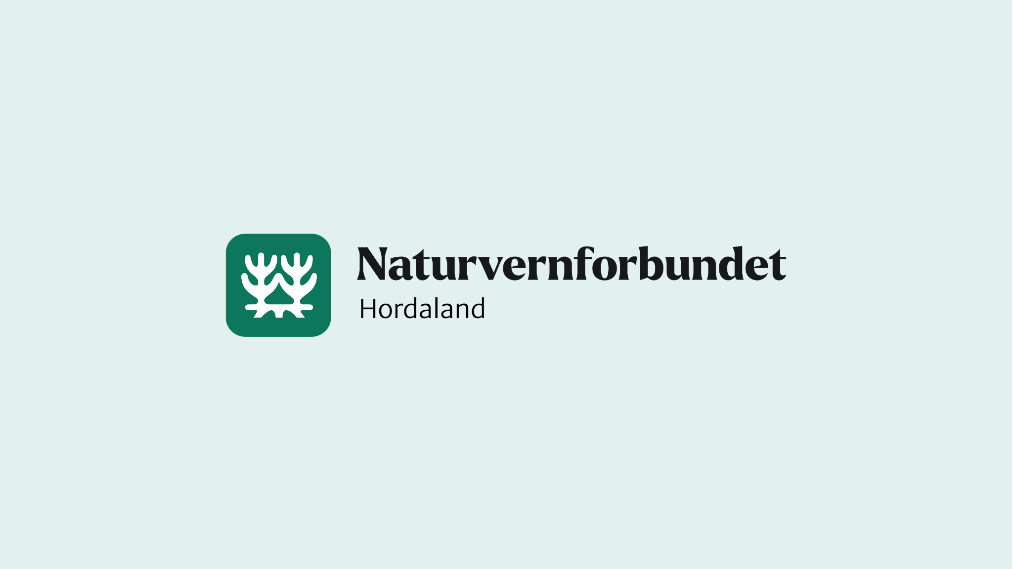 Grønt banner med logoen til Naturvernforbundet Hordaland