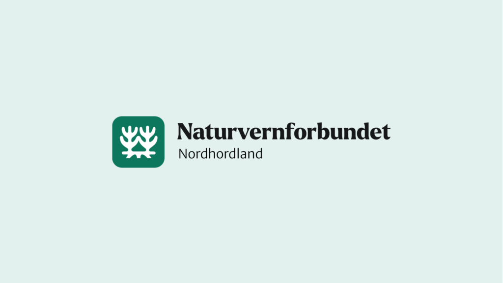 Grønt banner med logoen til Naturvernforbundet Nordhordland