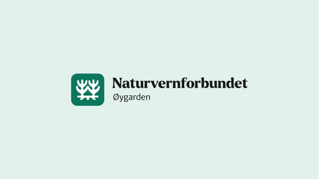 Grønt banner med logoen til Naturvernforbundet Øygarden