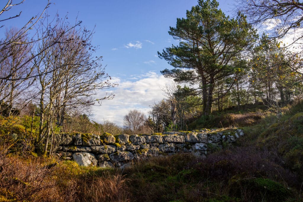 En av de fine murene på Børilden.