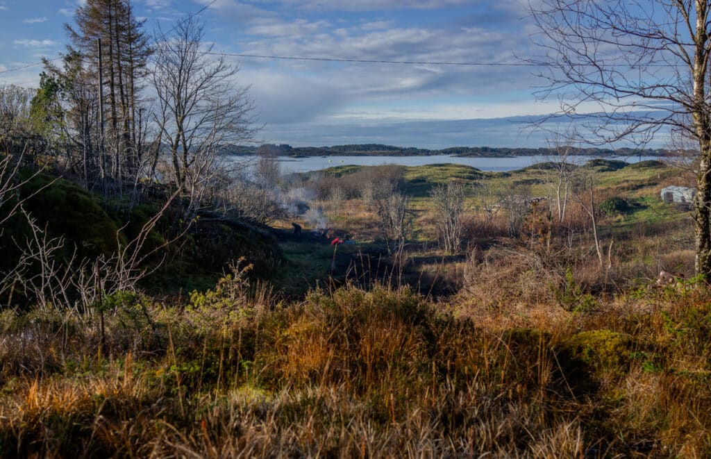 Landskapet åpner seg opp på Børilden