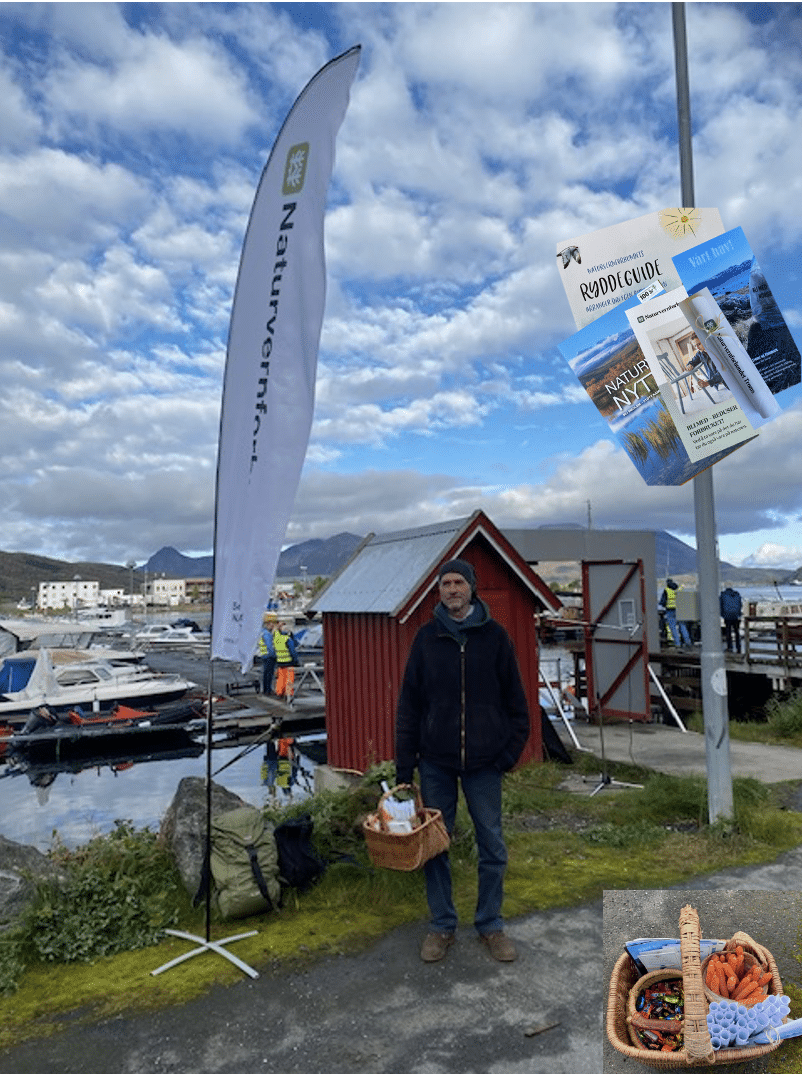 Naturvernforbundet i Troms med Per Inge Guneriussen på stand.